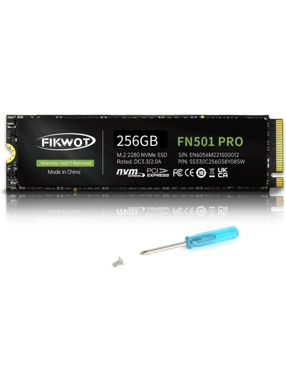 High-Speed 256GB NVMe M.2 SSD - PCIe Gen3 x4, Graphene Cooling, Up to 3,000MB/s